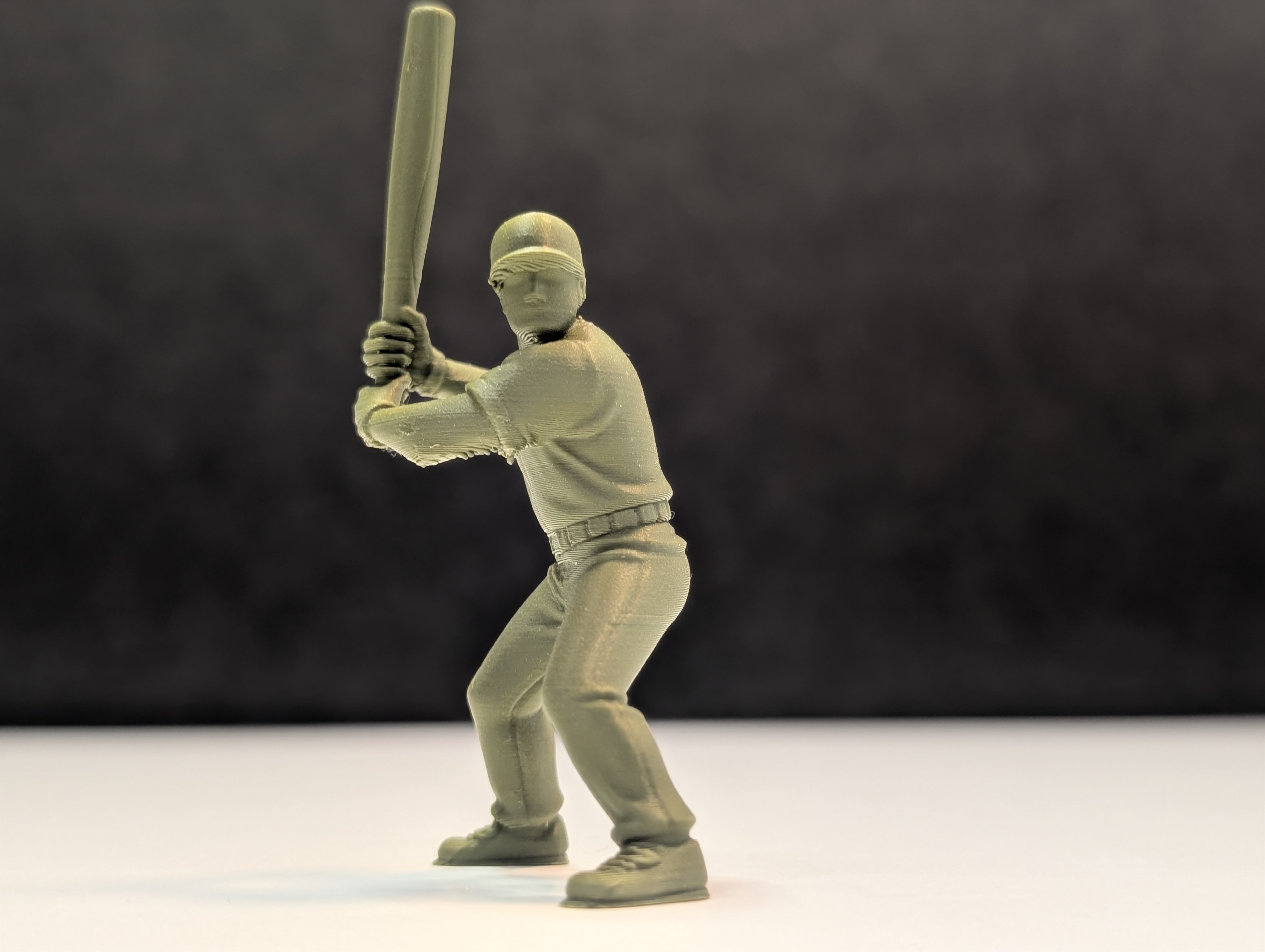 Batter figurine in batting stance