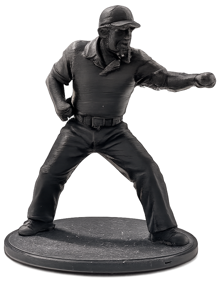 Baseball Army Men Blue umpire figurine making a call